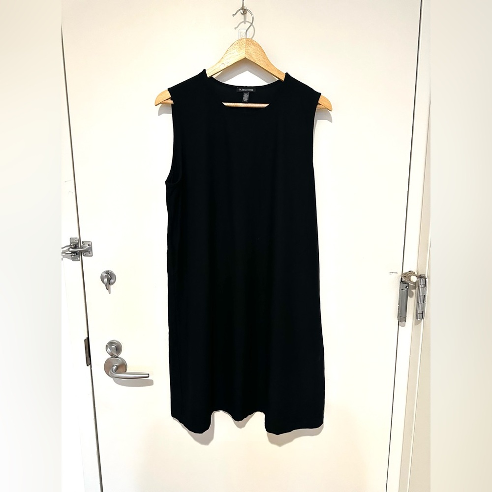 Eileen Fisher - Black Shift Dress - XL